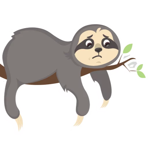Lazy Sloth emoji 😢