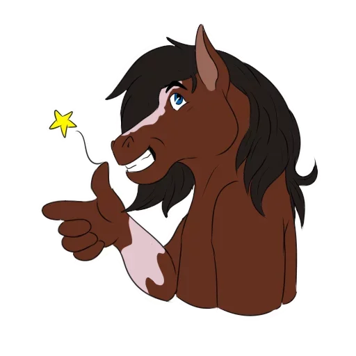 Telegram stickers Wild Horse and Dog