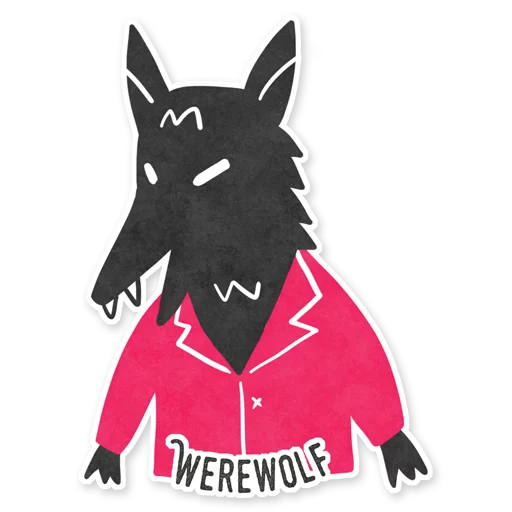 Stiker Telegram werewolf game cards
