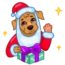Telegram emojis Christmas Dogs