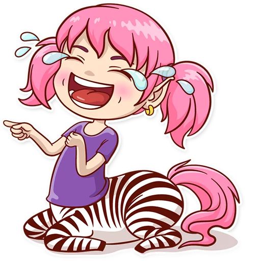 Telegram stickers Zebra Girl
