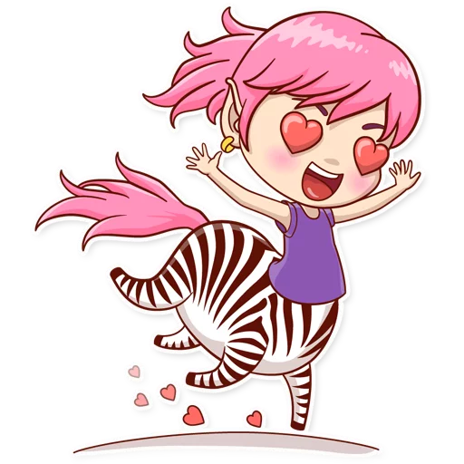 Стикер Zebra Girl 😍