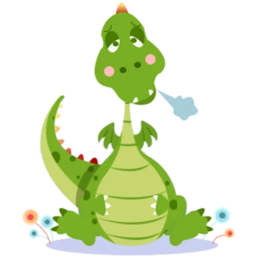 Зеленый Динозаврик sticker 😉