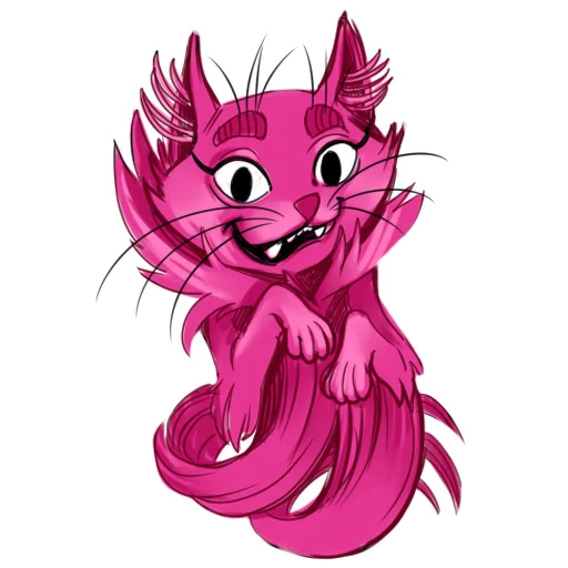 Telegram stickers Розовый кот Зердок