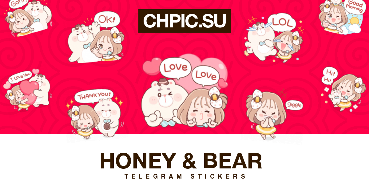 Honey & Bear Stiker Telegram.