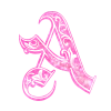 Эмодзи телеграм Pink Glitter Alphabet