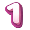 Purple font emoji 1⃣