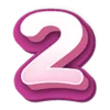 Purple font emoji 2⃣