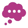 Purple font emoji 💭
