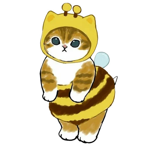 Коты mofu_sand emoji 🐝