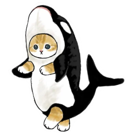 Коты mofu_sand emoji 🦈