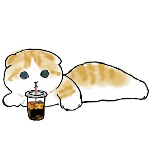 Коты mofu_sand emoji 🥤