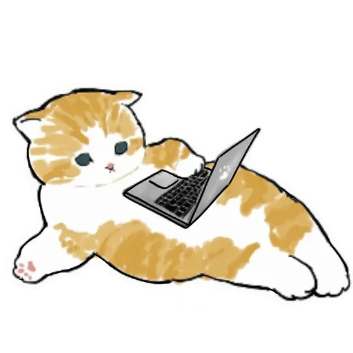 Коты mofu_sand emoji 👩‍💻