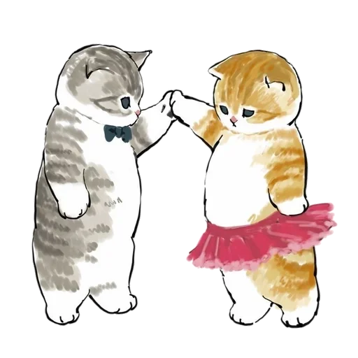 Коты mofu_sand emoji 🕺