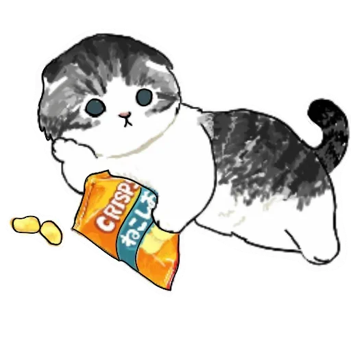 Коты mofu_sand emoji 😐