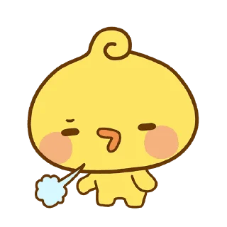 Playful Piyomaru emoji 😮‍💨