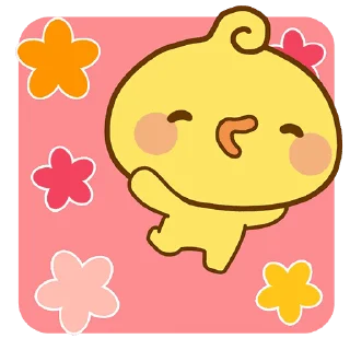 Playful Piyomaru emoji 🌸