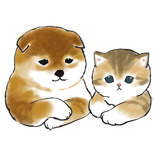 Шиба и Нян emoji 😔