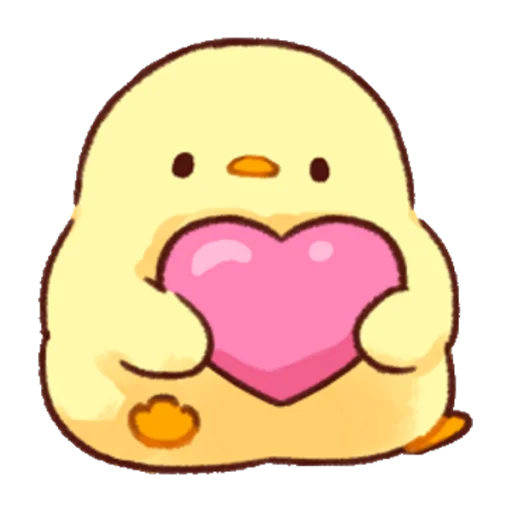 Telegram stickers Soft and Cute Chicks (Love)