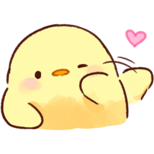 Soft and Cute Chicks Love emoji 😘